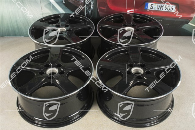 19-inch wheel rim set Cayenne Sport Classic II, 8,5J x 19 ET59, black high gloss