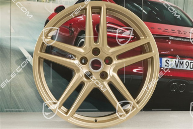 20-inch wheel rim "Macan Turbo", 9J x 20 ET26, CMS, aurum satin matt