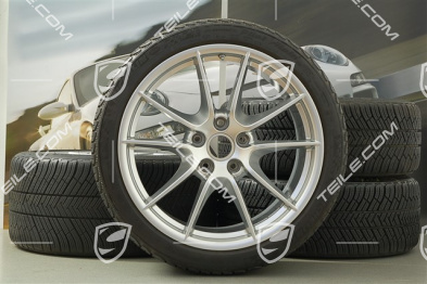 20" Carrera S (III) Winterräder Satz, Felgen 8,5J x 20 ET51 + 11J x 20 ET52 + Michelin Winterreifen 245/35 ZR20 + 295/30 ZR20, mit RDK-Sensoren