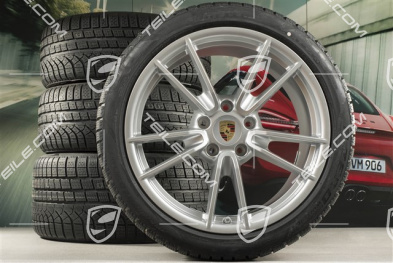 19"+20" Carrera Winterräder Satz, Felgen 8,5J x 19 ET52 + 11J x 20 ET66 + NEUE Pirelli Winterreifen 235/40 R19 + 295/35 R20, mit RDK-Sensoren