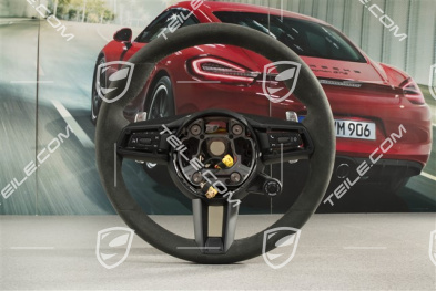 Kierownica sportowa GT, Race-Tex, czarna, multifunkcyjna, podgrzewana, Sport Chrono Plus