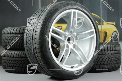 19" winter wheel set Carrera, wheels 8,5J x 19 ET54 + 11J x 19 ET48 + Continental winter tyres 235/40 R19 + 295/35 R19, without TPMS.