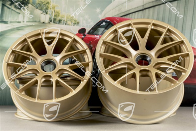 20"+21" GT2RS/GT3RS Magnesium zestaw/komplet felg, felgi 9,5 J x 20 ET50 + 12,5 J x 21 ET48, Aurum satynowy półmat