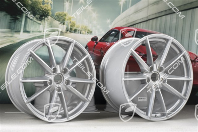 20+21" Felgensatz Carrera S, Felgen: vorne 8,5J x 20 ET53 + hinten 11,5J x 21 ET67, Brilliantchromlack