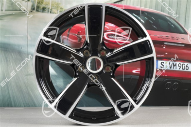 20" Felgensatz Carrera Sport, 8,5J x 20 ET49 + 11,5J x 20 ET56, Tiefschwarz-Metallic