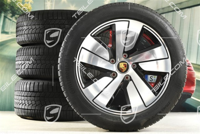 19" Taycan S Winterräder Satz, Felgen 8J x 19 ET50 + 10J x 19 ET47, Continental Winterreifen 225/55 R19 + 275/45 R19, DOT/Bj. 2021/2022, Reifenprofil 6mm