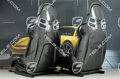 918 Spyder Schalensitze, schwarzes Leder, L+R