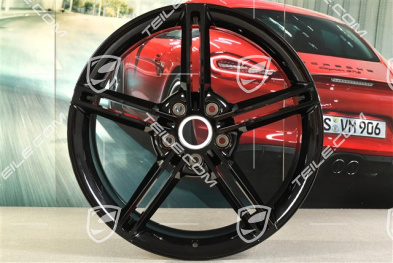 21" Felge Mission E Design, 9,5J x 21 ET60, Tiefschwarz Metallic
