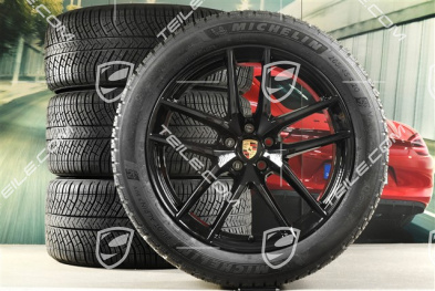 20" "Macan S" Winterräder Satz, Felgen 9J x 20 ET26 + 10J x 20 ET19, Michelin Winterreifen 265/45 R 20 + 295/40 R 20, schwarz hochglanz, mit RDK-Sensoren