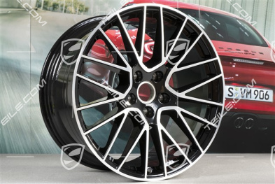21" Felgensatz Cayenne RS Spyder, 11J x 21 ET58 + 9,5J x 21 ET46, schwarz hochglanz