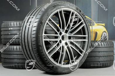 21-inch Turbo IV summer wheel set, rims 9,5J x 21 ET71 + 11,5J x 21 ET69 + Michelin summer tires 275/35 ZR21 + 325/30 ZR21, with TPM, only for Turbo S E-Hybrid