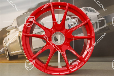 19" Komplet felg GT3RS II 4.0 / GT2RS, Czerwień Indyjska, przód 9J x 19 ET47+ tył 12J x 19 ET48