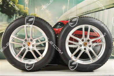 20" Cayenne Sport Winterräder Satz, Felgen 9J x 20 ET50 + 10,5J x 20 ET64 + Hankook Winterreifen 255/55 R20 + 295/45 R20, mit RDK-Sensoren