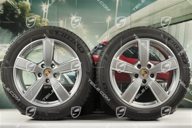 20" koła zimowe Cayenne COUPE Sport Classic, komplet, felgi 9J x 20 ET50 + 10,5J x 20 ET55 + opony zimowe Michelin 275/45 R20 + 305/40 R20, z czujnikami ciśnienia