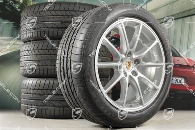 20-inch Cayenne Coupé Design summer wheel set, rims 9J x 20 ET50 + 10,5J x 20 ET55 + NEW Bridgestone Dueler H/P Sport summer tyres 275/45 R20 + 305/40 R20, with TPMS