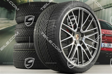 20"+21" Turbo V Winterräder Satz, Felgen 8,5J x 20 ET40 + 11J x 21 ET66 + Goodyear Winterreifen 245/35 R20 + 305/30 R21, DOT/Bj. 2021