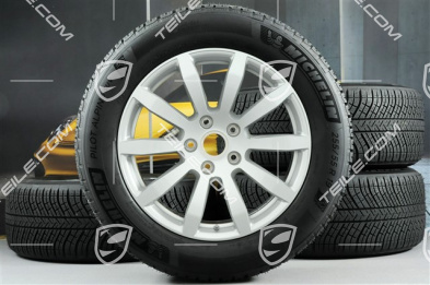 19" Cayenne S Winterräder Satz, Felgen 8,5J x 19 ET47 + 9,5J x 19 ET54 + NEUE Michelin Winterreifen 255/55 R19 + 275/50 R19, mit RDK-Sensoren