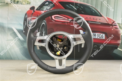 Steering wheel with shifting paddles (PDK) without display, Black