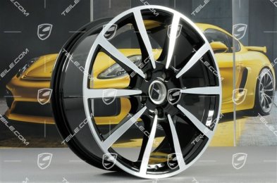 20-inch wheel rim set Carrera Classic, 8J x 20 ET57 + 10J x 20 ET45, black high gloss