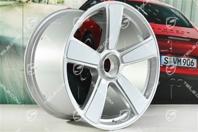 21-inch Sport Classic "911 Turbo 50 Years" wheel rim, central lock, 12J x 21 ET70, white high gloss