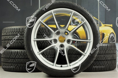 20" Carrera S (III) winter wheel set, wheels 8,5J x 20 ET51 + 11J x 20 ET52 + NEW Michelin winter tyres 245/35 ZR20 + 295/30 ZR20, without TPMS.