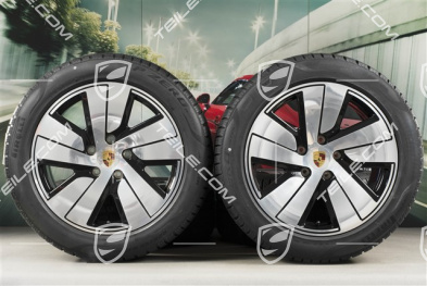 19" koła zimowe Taycan S, komplet, felgi 8J x 19 ET50 + 10J x 19 ET47, opony zimowe Pirelli 225/55 R19 + 275/45 R19
