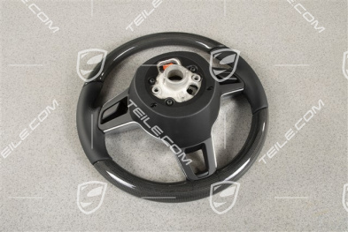 Multifunktionslenkrad, Leder/Carbon, Schwarz