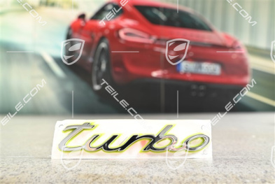 Schriftzug / Abzeichen / Emblem Aufkleber "TURBO", hybrid