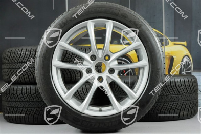 19" Koła zimowe, komplet "Panamera S", felgi 9J x 19 ET64 + 10,5 J x 19 ET62 + NOWE opony zimowe Michelin Pilot Alpin 4 265/45 R19 + 295/40 R19