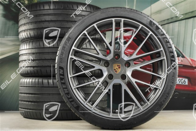 21" koła letnie Turbo V, komplet, felgi 9,5J x 21 ET71 + 11,5J x 21 ET69 + NOWE opony letnie Michelin 275/35 R21 + 315/30 R21, mit RDK-Sensoren