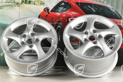 18-inch Turbo Look II wheel set, 8J x 18 ET50 + 10J x 18 ET65