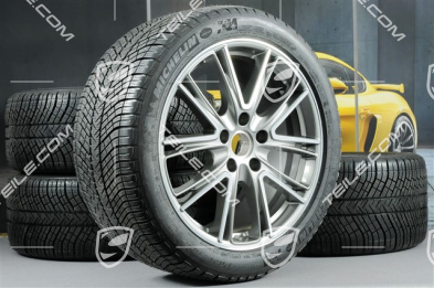 20" Winterräder Satz "Exclusive Design", Felgen 9,5 J x 20 ET71 + 10,5 J x 20 ET71 + Michelin Pilot Alpin 4 Winterreifen 275/40 R20 + 315/35 R20, Platinsilber