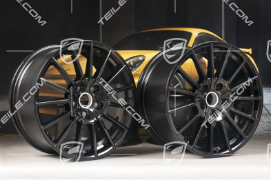 20" Komplet felg Panamera Sport, 2 x 9,5J x 20 ET 65 + 2 x 11,5 J x 20 ET 63, czarne