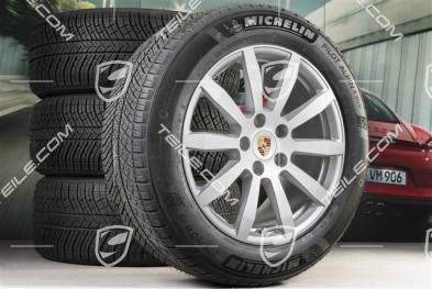19" koła zimowe Cayenne S, komplet, felgi 8,5J x 19 ET47 + 9,5J x 19 ET54 + opony zimowe Michelin 255/55 R19 + 275/50 R19, z czujnikami ciśnienia