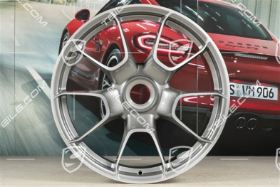 20-inch + 21-inch Turbo S Exclusive Design wheel rim set, 9,5J x 20 ET44 + 12J x 21 ET70, Platin Silver