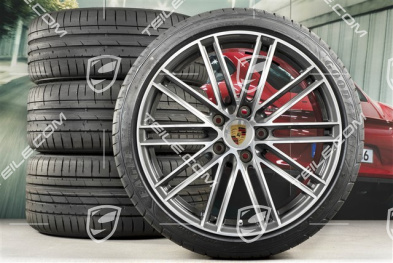 20-inch Turbo IV wheels set, rims 8,5J x 20 ET57 + 10,5J x 20 ET47 + summer tires GoodYear 235/35 ZR20 + 265/35 ZR20, with TPMS