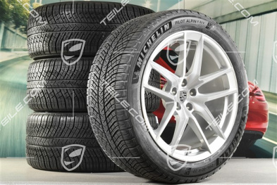 20" "Macan S" koła zimowe, komplet, felgi 9J x 20 ET26 + 10J x 20 ET19, opony zimowe Michelin 265/45 R 20 + 295/40 R 20, z czujnikami ciśnienia RDK