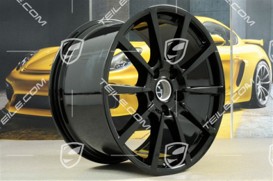 20" Carrera Classic (II), komplet felg 8,5 J x 20 ET49 + 11,5 J x 20 ET76, czarne - wysoki połysk