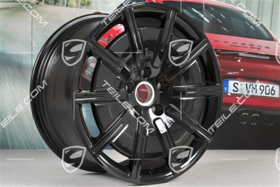 20" komplet felg Taycan Sport Aero, 9J x 20 ET54 + 11J x 20 ET60, czarny wysoki połysk