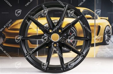 20+21-inch wheel rim set Carrera S, rims: front 8,5Jx20 ET53+ rear 11J x 21 ET66 in black satin-mat