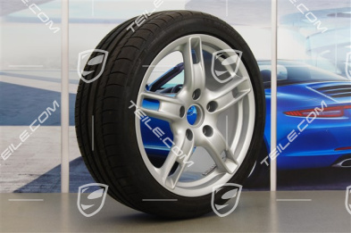 18" Sommerräder Satz Boxster S, Felgen 8J x 18 x ET 57 + 9J x 18 x ET 43 + NEUE Michelin PilotSport Sommerreifen 235/40 R18 + 265/40 R18
