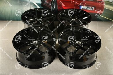 21" GT Design Felgensatz, 9,5J x 21 ET27 + 10J x 21 ET19, schwarz hochglanz