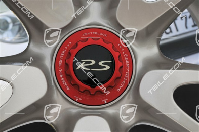 19-inch GT3RS II 4.0 / GT2RS wheel set, white gold metallic, front 9J x 19 ET47 + rear 12J x 19 ET48