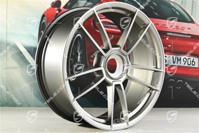20+21" Felgensatz Turbo S, Felgen: vorne 8,5J x 20 ET40 + hinten 11J x 21 ET66, Platinum Seidenmatt