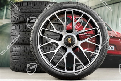 20" Turbo S Zentralverschluss Winterräder Satz für Turbo S / GTS, Felgen 8,5J x 20 ET51 + 11J x 20 ET59 + NEUE Pirelli Sottozero II Winterreifen 245/35 R20+295/30 R20, RDK-Sensoren