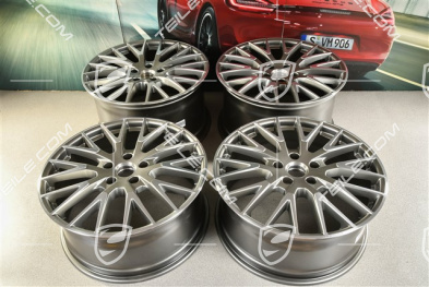 21" Felgensatz Panamera Exclusive Design, 9,5J x 21 ET71 + 11,5J x 21 ET69, Platinsilber-Metallic