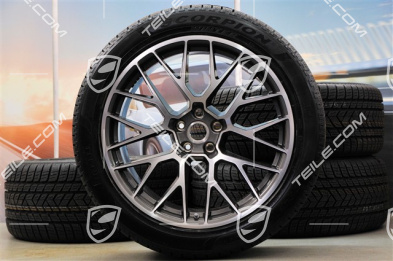 20" "RS Spyder Design" Winterräder Satz, Felgen 9J x 20 ET26 + 10J x 20 ET19, Pirelli Winterreifen 265/45 R20 + 295/40 R20, mit RDK-Sensoren