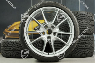 20" Carrera S (III) winter wheel set, wheels 8,5J x 20 ET51 + 11J x 20 ET52 + NEW Michelin winter tyres 245/35 ZR20 + 295/30 ZR20, without TPMS.