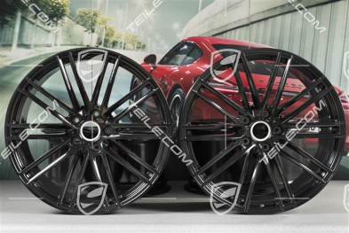 22" Felgensatz Turbo IV, 10J x 22 ET48 + 11,5J x 22 ET61, schwarz hochglanz