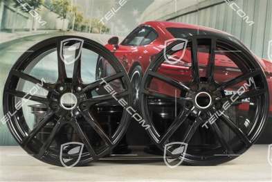 20-inch Cayenne Sport wheel rim set, 10,5J x 20 ET55 + 9J x 20 ET50, black high gloss